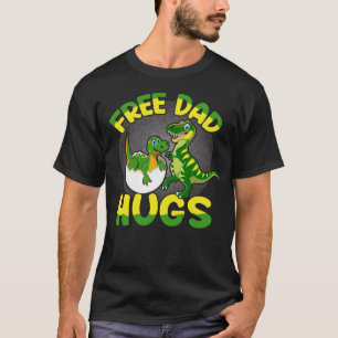 Gratis Dad Hugs Dinosaur Dad & Kind   Grappige vad T-shirt