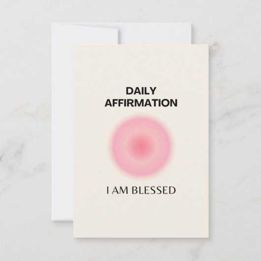 Gratis Daily Affirmation Positieve Spirituele Bedankkaart (Voorkant)