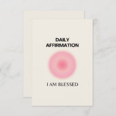 Gratis Daily Affirmation Positieve Spirituele Bedankkaart (Voorkant / Achterkant)