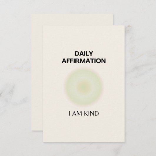 Gratis Daily Affirmation Positieve Spirituele Bedankkaart (Voorkant / Achterkant)