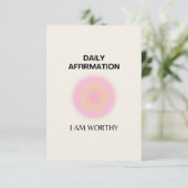 Gratis Daily Affirmation Positieve Spirituele Bedankkaart (Staand voorkant)
