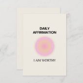 Gratis Daily Affirmation Positieve Spirituele Bedankkaart (Voorkant / Achterkant)