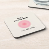 Gratis Daily Affirmation Positieve Spirituele Bier Onderzetter (Linkerzijde)