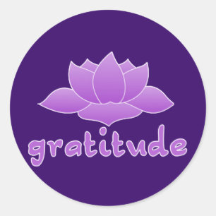 Gratis dank aan Violet Lotus Ronde Sticker