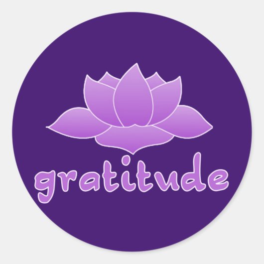 Gratis dank aan Violet Lotus Ronde Sticker (Voorkant)