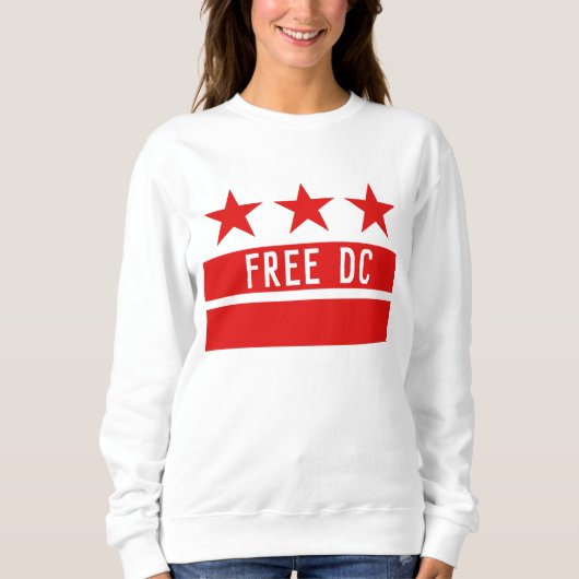 Gratis DC geïnspireerd door Washington DC-vlag Trui (Voorkant)