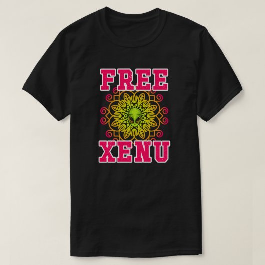 Gratis demonstratie tegen Scientology van Xenu Rai T-shirt (Design voorkant)