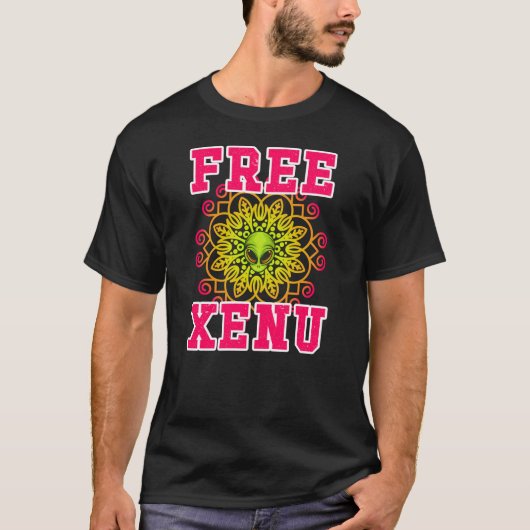 Gratis demonstratie tegen Scientology van Xenu Rai T-shirt (Voorkant)