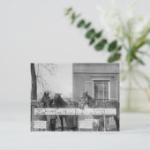 Gratis diner voor paarden, 1923 briefkaart (Staand voorkant)