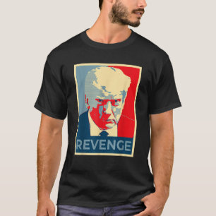 Gratis Donald Trump Mok Shot Nooit Overgave Retro T-shirt