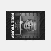 Gratis Donald Trump Mugshot Fleece Deken (Voorkant (Horizontaal))