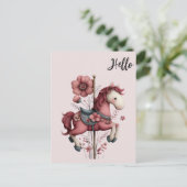 Gratis Draaimolen Paard Afbeelding Briefkaart (Staand voorkant)