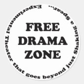 Gratis Drama Zone Sticker (Voorkant)
