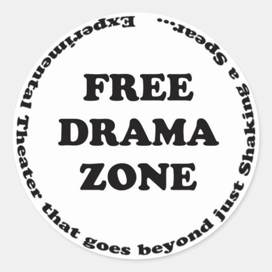 Gratis Drama Zone Sticker (Voorkant)