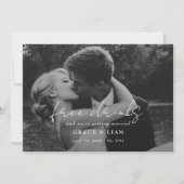 Gratis Drank Elegante Moderne Romantische Foto Bru Save The Date (Voorkant)