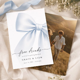 Gratis Dranken Huwelijksfoto met Fantasie Schrift Save The Date