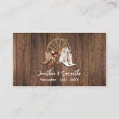 Gratis drankje bruiloft western land kaart ticket (Achterkant)