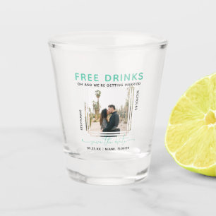 Gratis drankjes Foto Save the Date Shot Glas