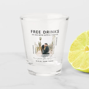 Gratis drankjes Foto Save the Date Shot Glas