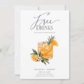 Gratis drankjes Funny Cocktail bruiloft Save the D Date (Voorkant)