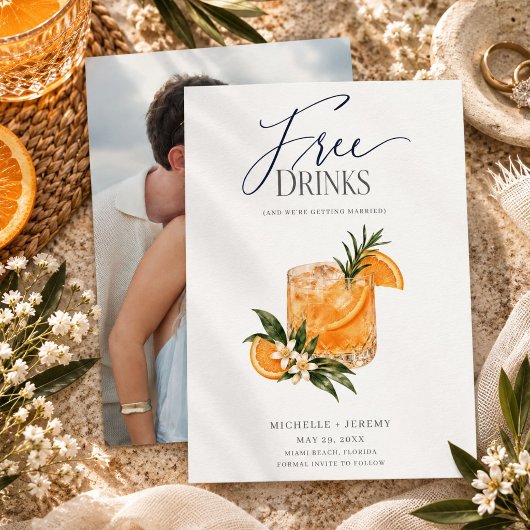 Gratis drankjes Funny Cocktail bruiloft Save the D Date