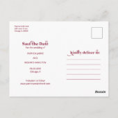 Gratis drankjes grappige informele bruiloft Save T Briefkaart (Achterkant)