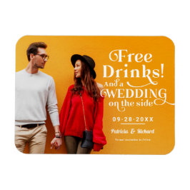 Gratis drankjes grappige informele bruiloft save t magneet