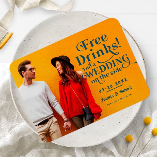Gratis drankjes Grappige Zakelijke Trouwdatum Bewa Magneet
