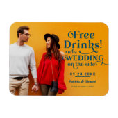Gratis drankjes Grappige Zakelijke Trouwdatum Bewa Magneet (Horizontaal)