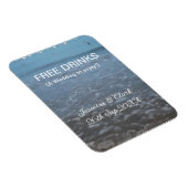 Gratis drankjes save the date strand bruiloft naam magneet (Rechterzijde)