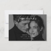 Gratis drankjes Stockfoto Bruiloft Save the Date (Voorkant)
