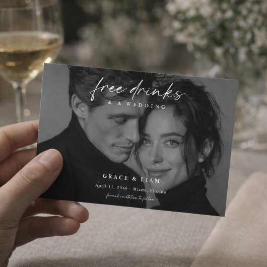 Gratis drankjes Stockfoto Bruiloft Save the Date