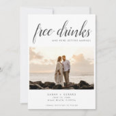 Gratis Drink Beach Destination Wedding Photo Save The Date (Voorkant)