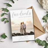 Gratis Drink Beach Destination Wedding Photo Save The Date