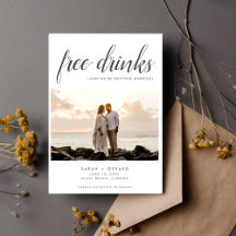 Gratis Drink Beach Destination Wedding Photo