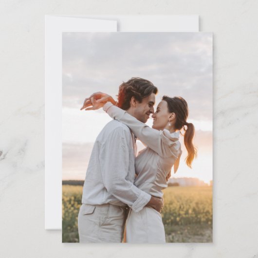 Gratis Drink Beach Destination Wedding Photo Save The Date (Achterkant)