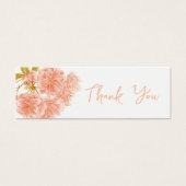 Gratis drink bruiloft voucher perzik bloesem mini visitekaartjes (Voorkant)