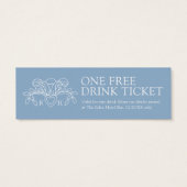 Gratis drink trouwvoucher kaart fleur de lis blauw (Achterkant)