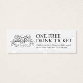 Gratis drink trouwvoucher kaart fleur de lis mono (Achterkant)