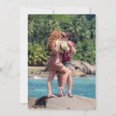 Gratis Drinken 2 Foto Strand Bruiloft Save the Dat Save The Date (Achterkant)