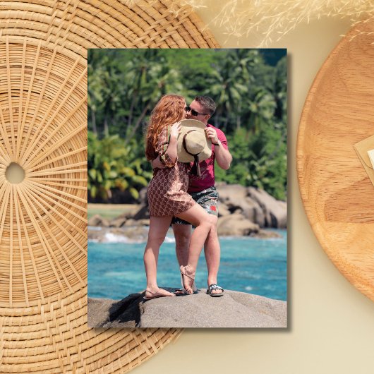 Gratis Drinken 2 Foto Strand Bruiloft Save the Dat Save The Date