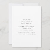 Gratis Drinken Aansluiting voor foto's Beach Weddi Save The Date (Achterkant)