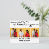 Gratis Drinken Casual bruiloft Bewaar de datum 3 F Briefkaart (Staand voorkant)
