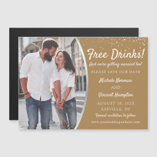 Gratis Drinken! Casual sparen de Foto Magnet van d