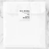 Gratis Drinken die gehuwd worden om de datum op te Vierkante Sticker (Tas)