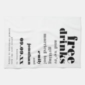 Gratis Drinken die met geld trouwen sparen de datu Theedoek (Horizontaal)