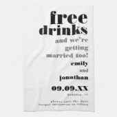 Gratis Drinken die met geld trouwen sparen de datu Theedoek (Verticaal)