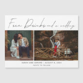 Gratis Drinken en een trouwfoto Save the Date (Voorkant)