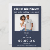Gratis Drinken Foto Casual marinewit sparen de dat Save The Date (Voorkant)