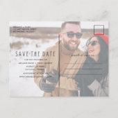 Gratis Drinken Foto Chicago Wedding Save the Date Aankondigingskaart (Achterkant)